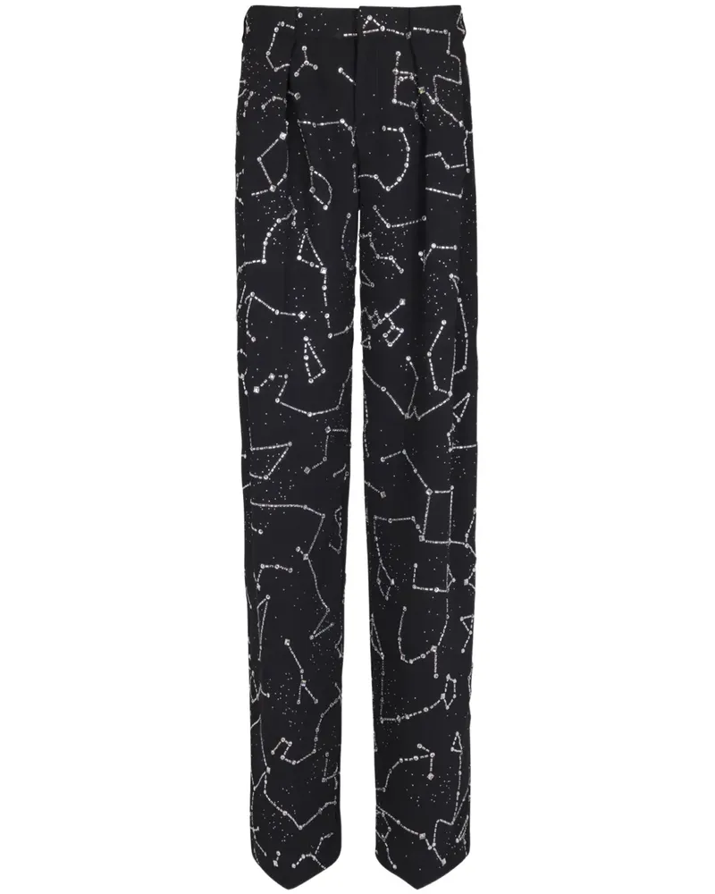 Balmain Constellation Hose mit Stickerei - Schwarz Schwarz