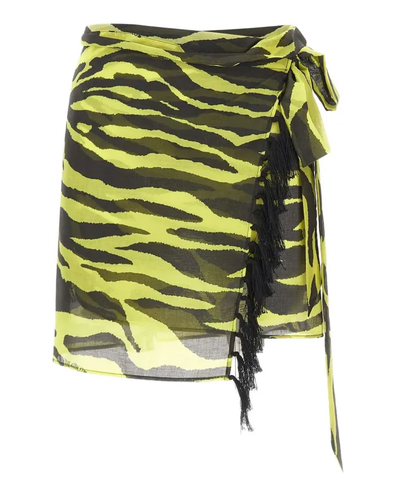 ATTICO zebra-print skirt - Gelb Gelb
