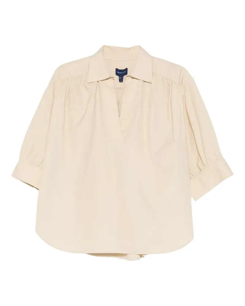 Gant Bluse aus Popeline - Nude Nude