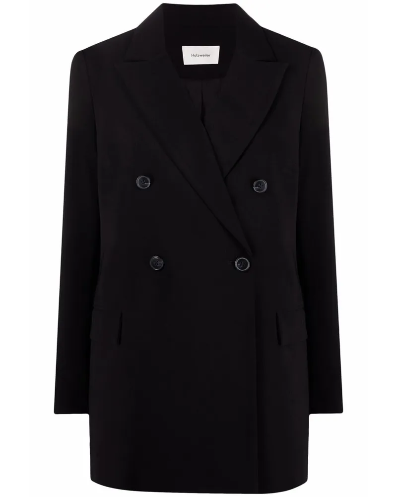 Holzweiler Doppelreihiger Oversized-Blazer Schwarz