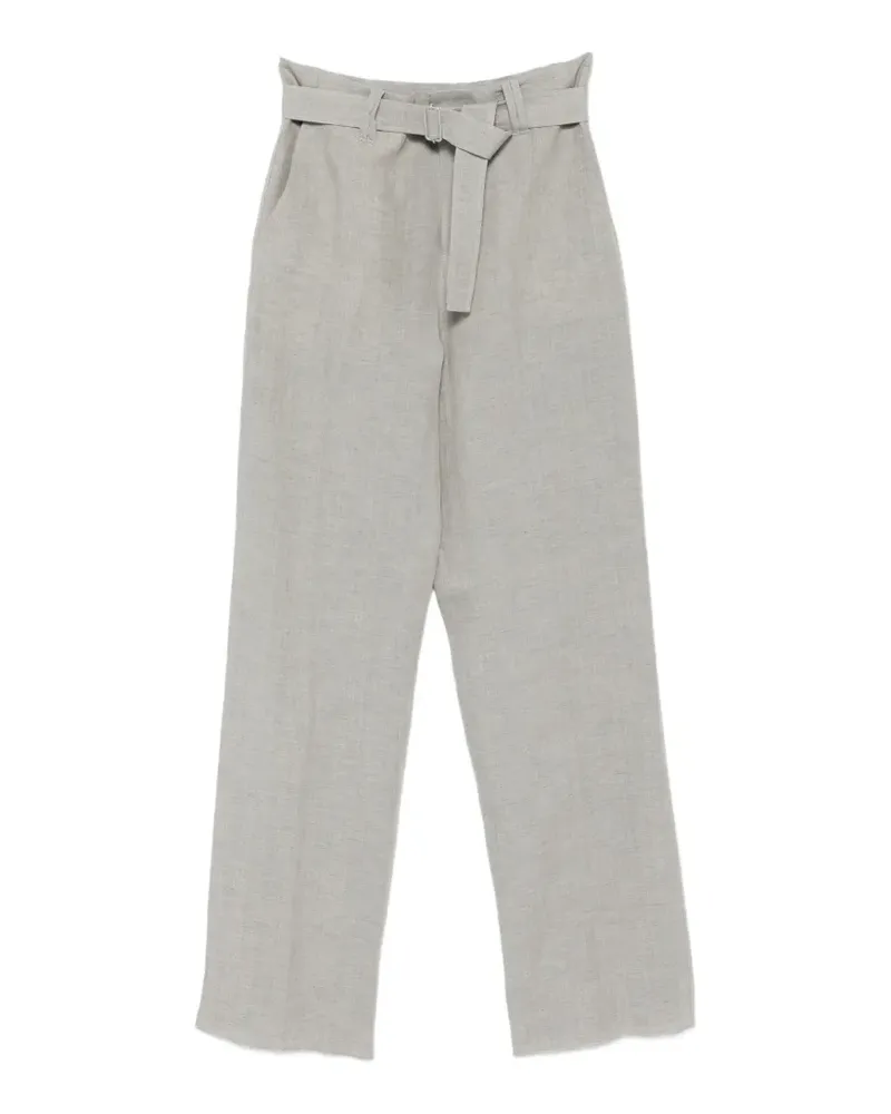 LARDINI Hose aus Leinen - Grau Grau