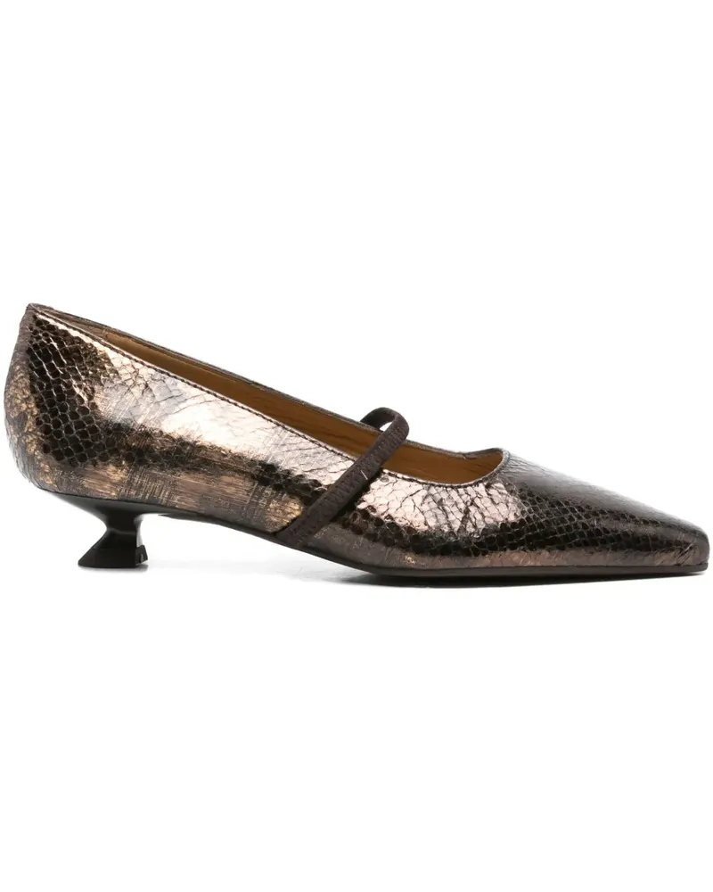 Pedro Miralles Metallic-Pumps 30mm - Nude Nude