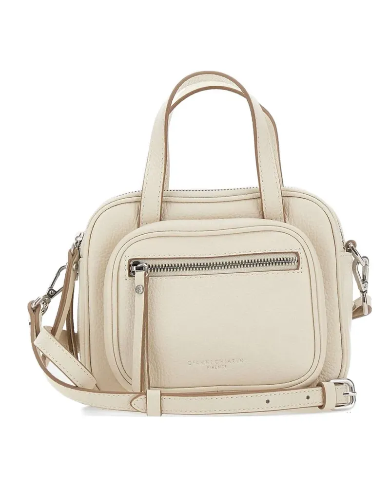 Gianni Chiarini Carre zip-pocket leather tote bag - Nude Nude