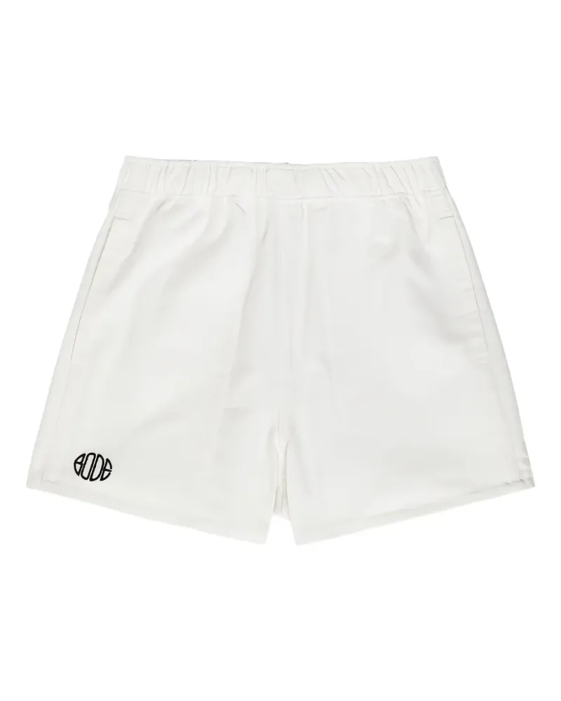 BODE Bestickte Shorts mit elastischem Bund - Weiß Weiß