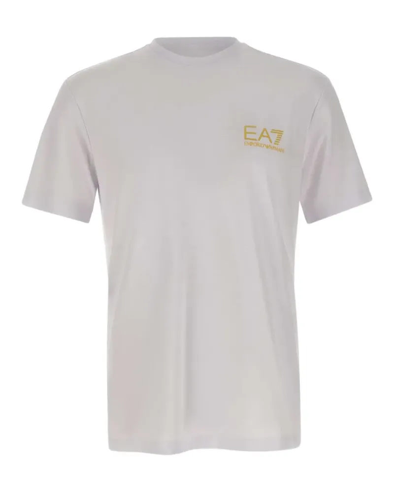 EA7 logo crew-neck T-shirt - Weiß Weiß