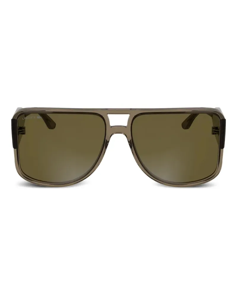 Lacoste Sonnenbrille mit eckigem Gestell - Braun Braun