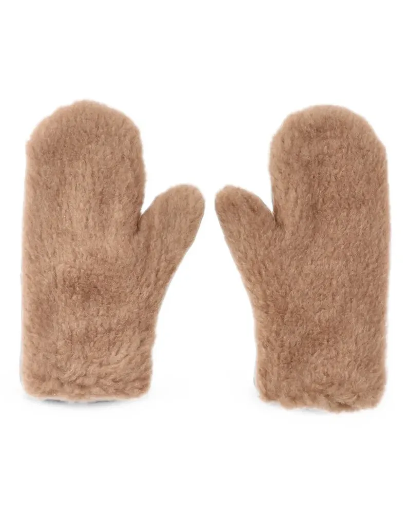 Max Mara teddy mittens - Braun Braun