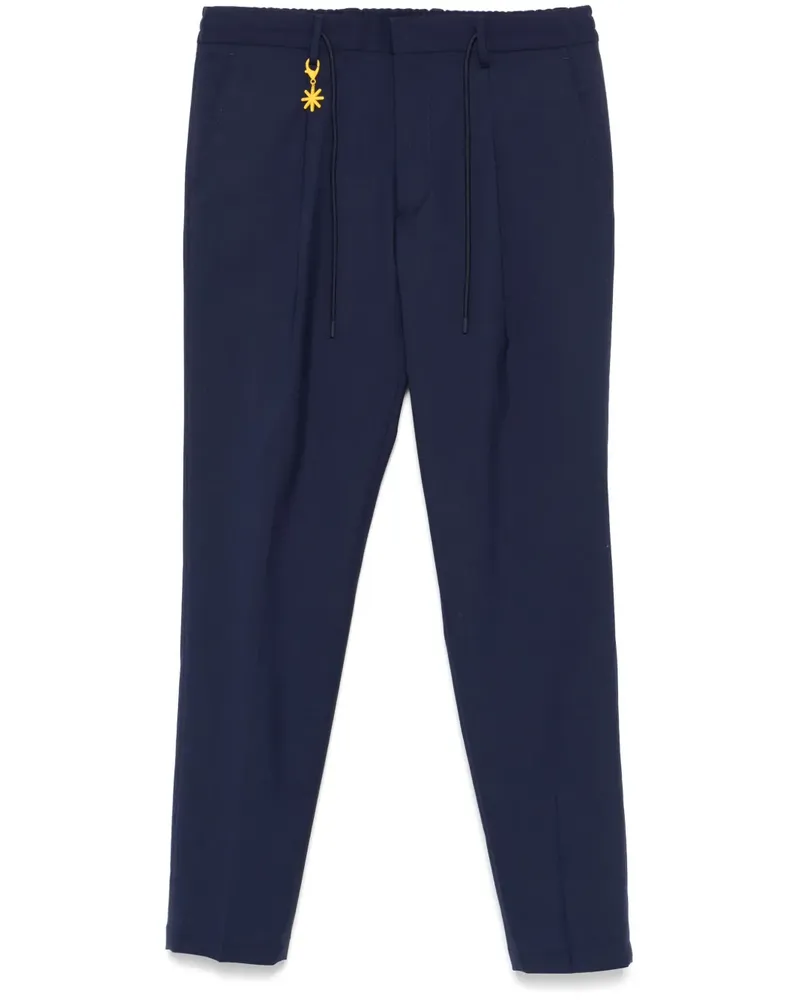 Manuel Ritz Hose mit Faltendetail - Blau Blau