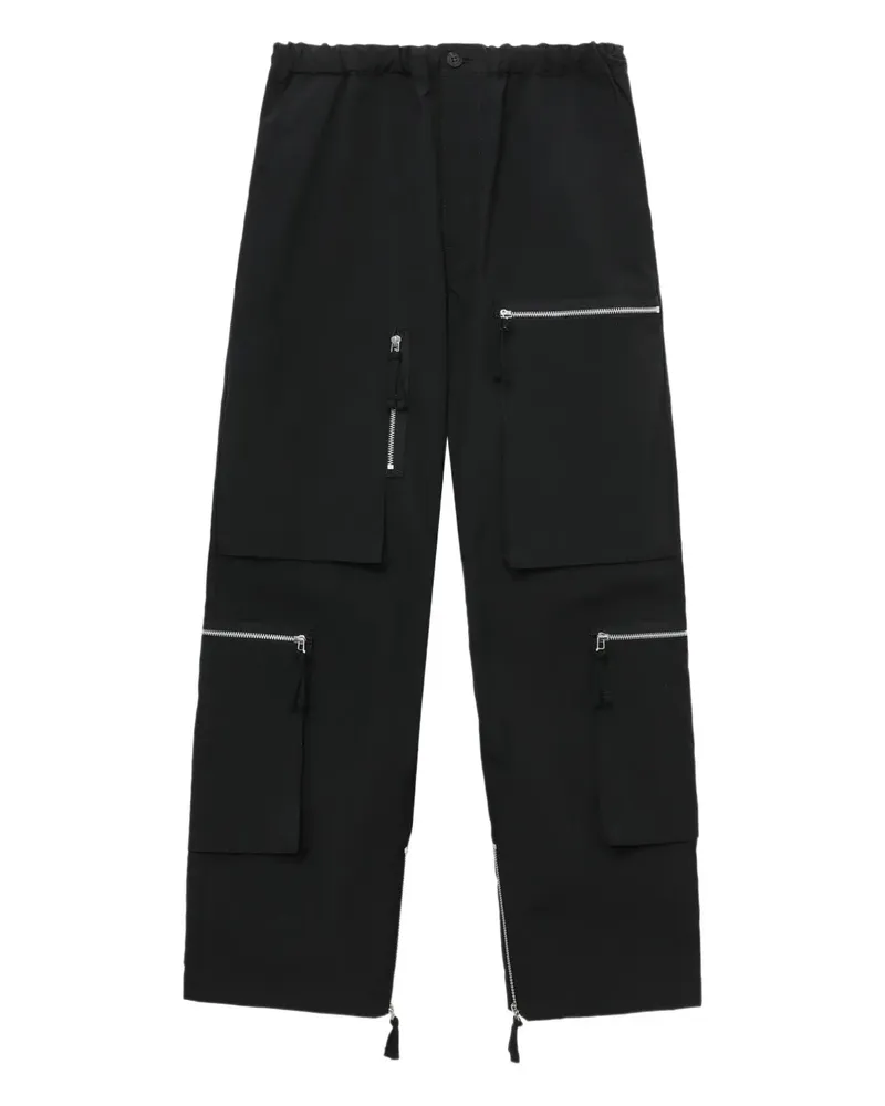 Comme des Garçons Hose mit Reißverschlusstasche - Schwarz Schwarz