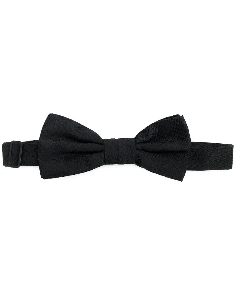 Dolce & Gabbana Seidenfliege mit Jacquardmuster - Schwarz Schwarz