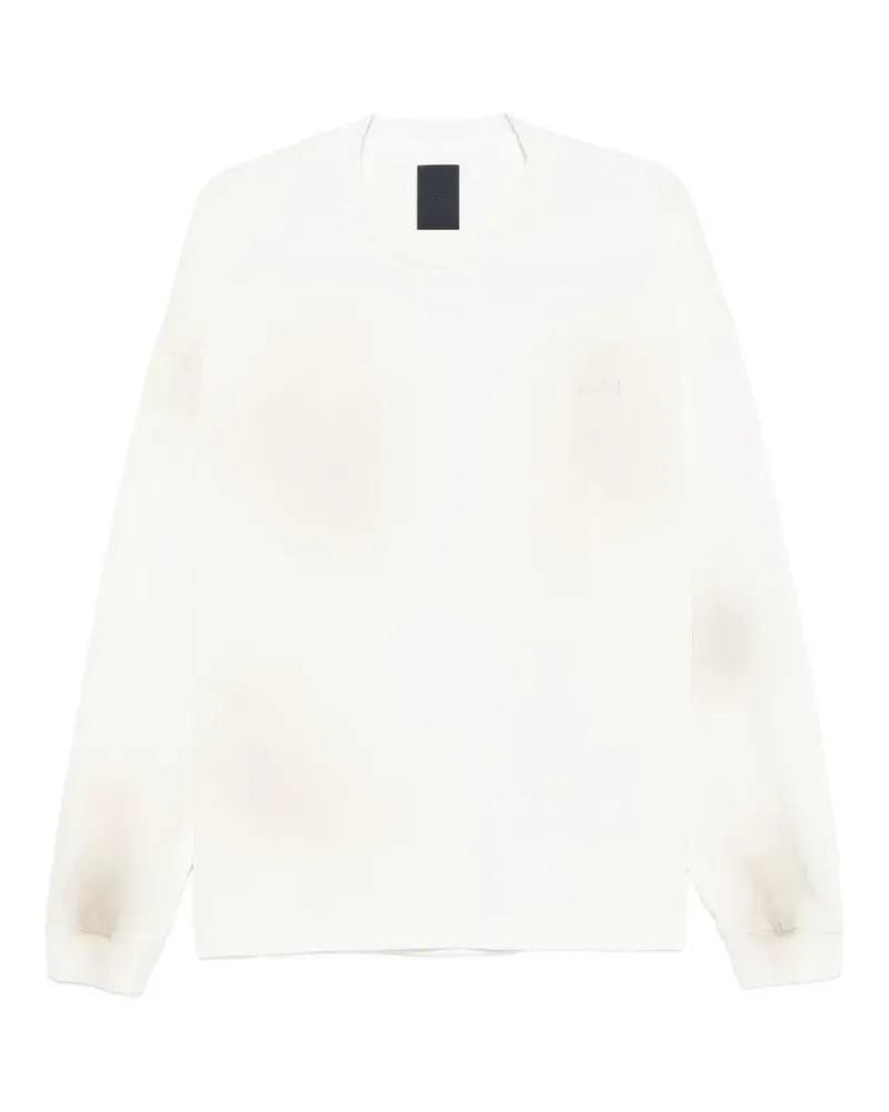 JUUN.J logo-embroidered long-sleeve top - Nude Nude