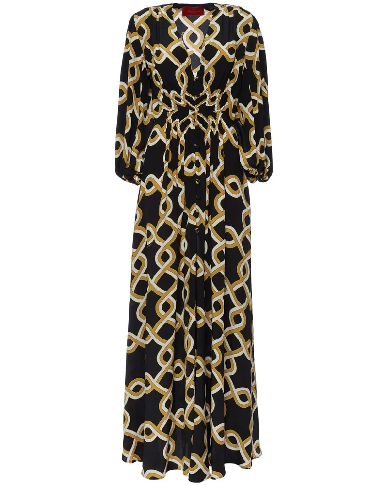 La DoubleJ Long Camerino Kleid - Schwarz Schwarz
