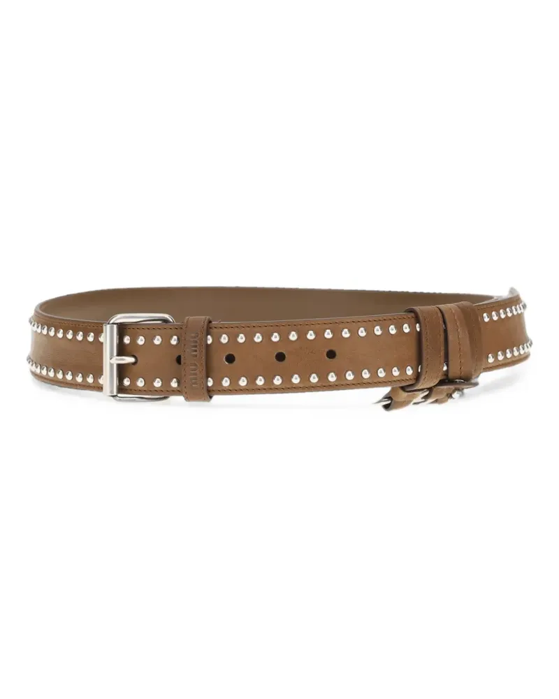 Miu Miu leather belt - Braun Braun