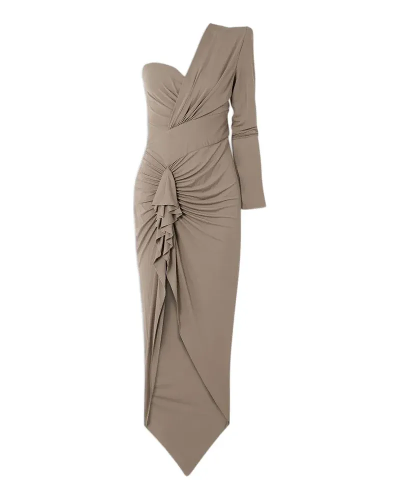 Alexandre Vauthier asymmetric ruffled maxi dress - Braun Braun