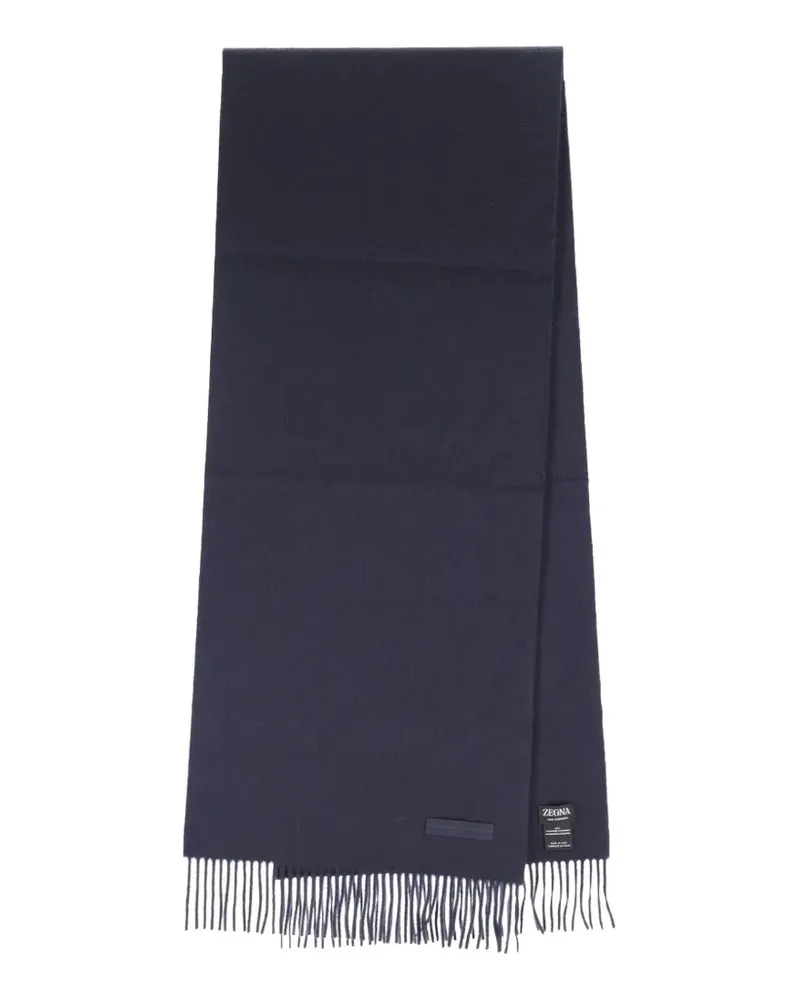 Ermenegildo Zegna Oasi Kaschmirschal mit Fransen - Blau Blau