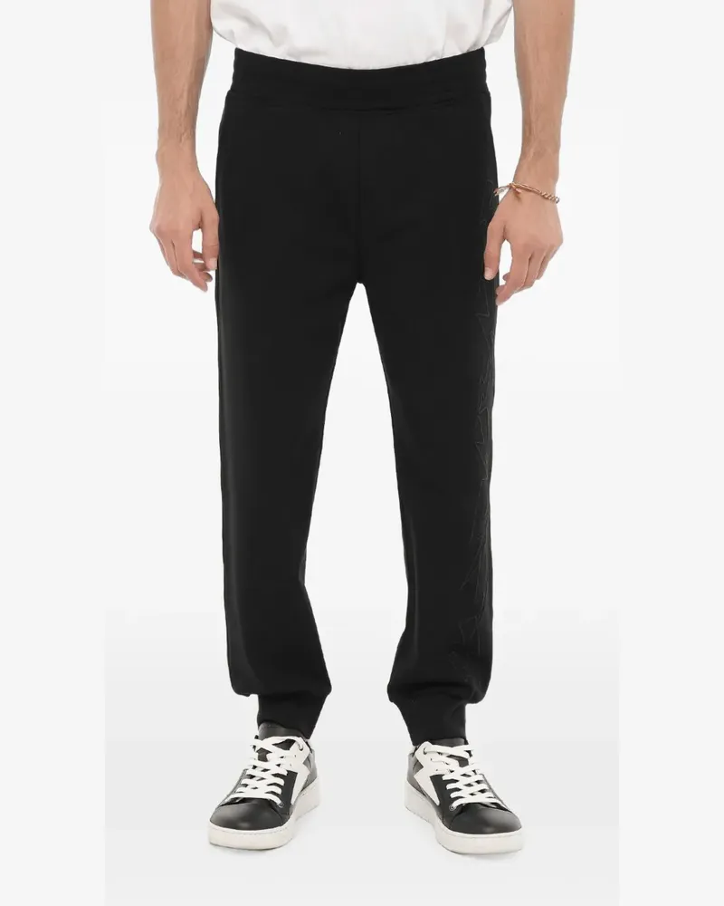 Neil Barrett Jumbled Bolts Jogginghose mit Stickerei - Schwarz Schwarz