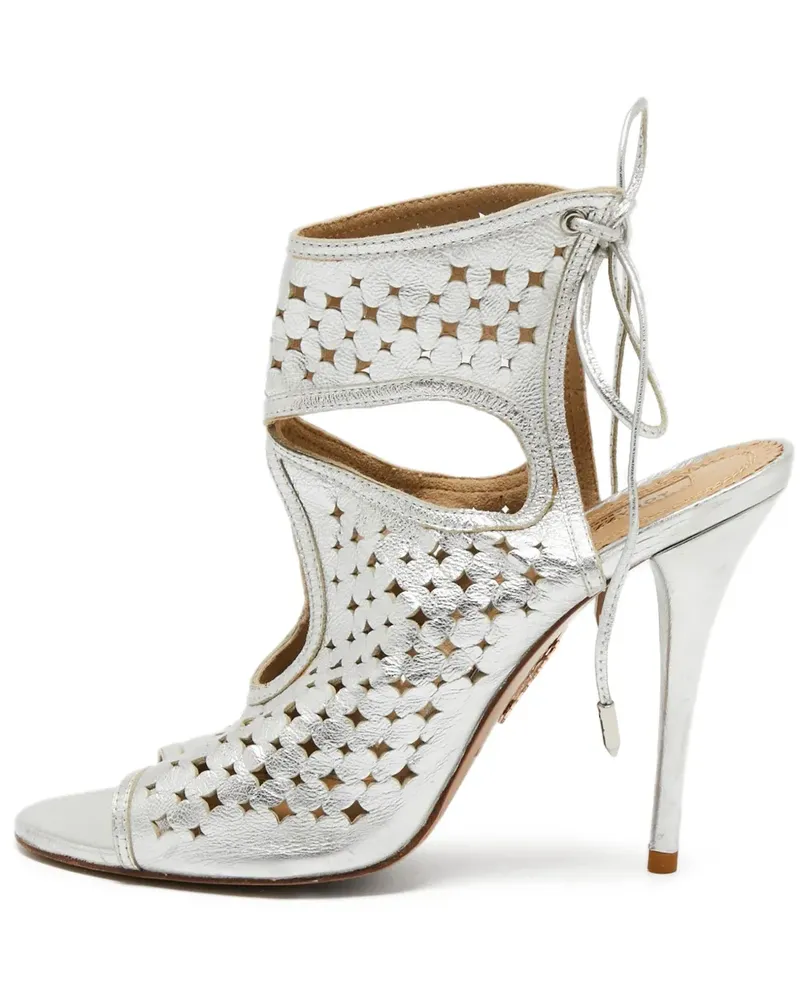 Aquazzura Sexy Thing Sandalen mit Cut-Out 115mm - Silber Silber