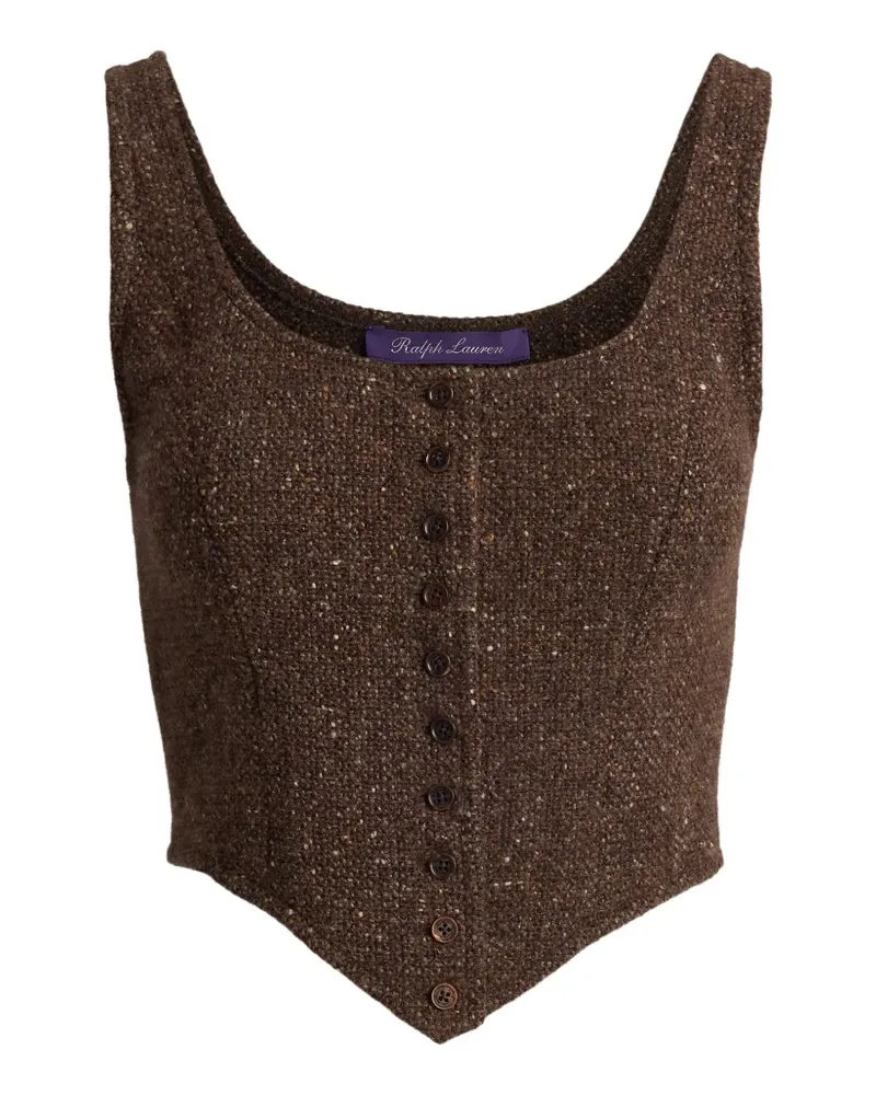 Ralph Lauren Geknöpfte Tweed-Weste - Braun Braun
