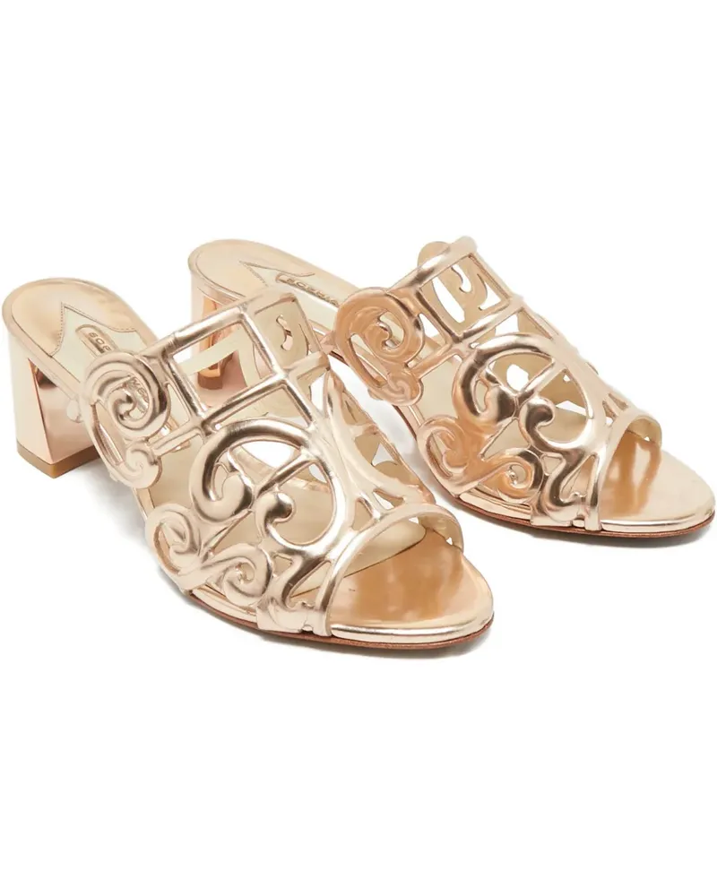 Sophia Webster cut-out leather mules - Rosa Rosa