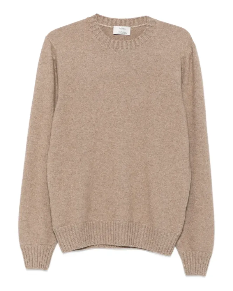 BARBA Pullover mit gerippten Details - Nude Nude