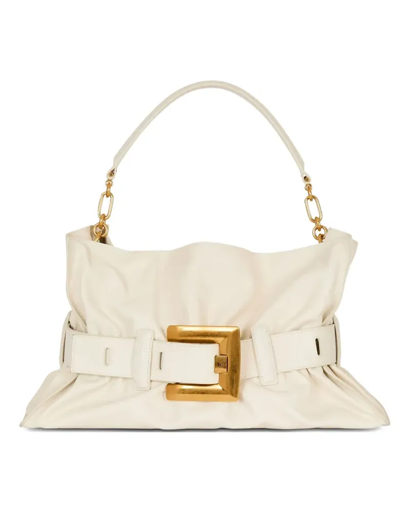Balmain Mittelgroße Anthem Schultertasche - Nude Nude