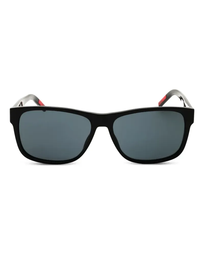 HUGO BOSS Sonnenbrille mit eckigem Gestell - Schwarz Schwarz
