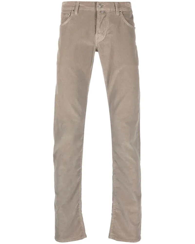 Jacob Cohën Schmale Cordhose - Braun Braun