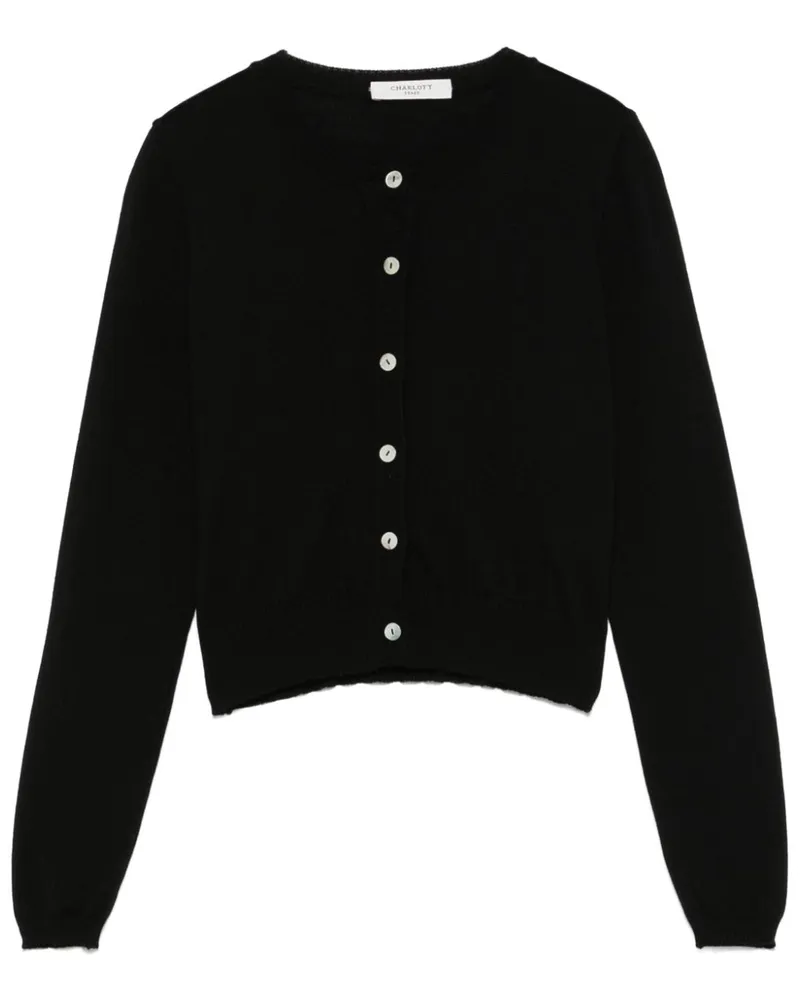 Charlott Cardigan aus Wolle - Schwarz Schwarz