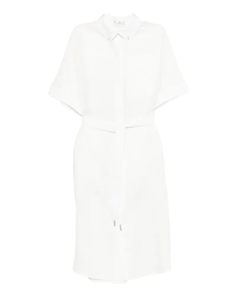 PANICALE Cashmere Midikleid mit Knöpfen - Weiß Weiß