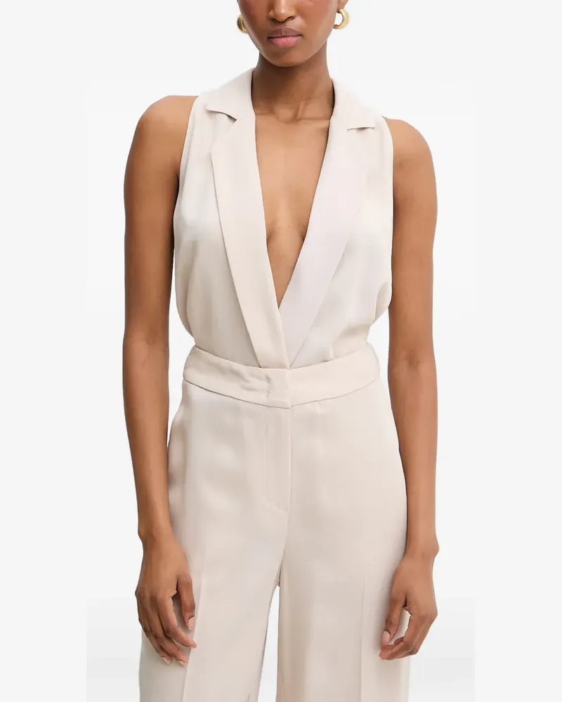 Simona Corsellini Jumpsuit mit V-Ausschnitt - Nude Nude