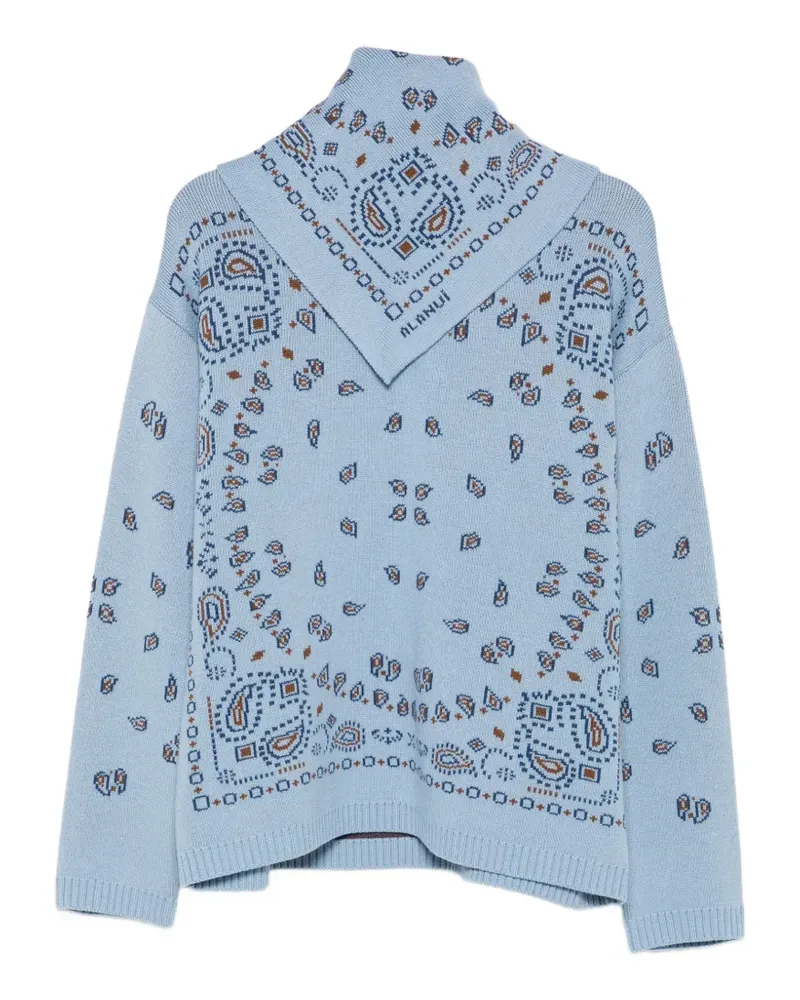 Alanui Pullover aus Bandana-Jacquard - Blau Blau