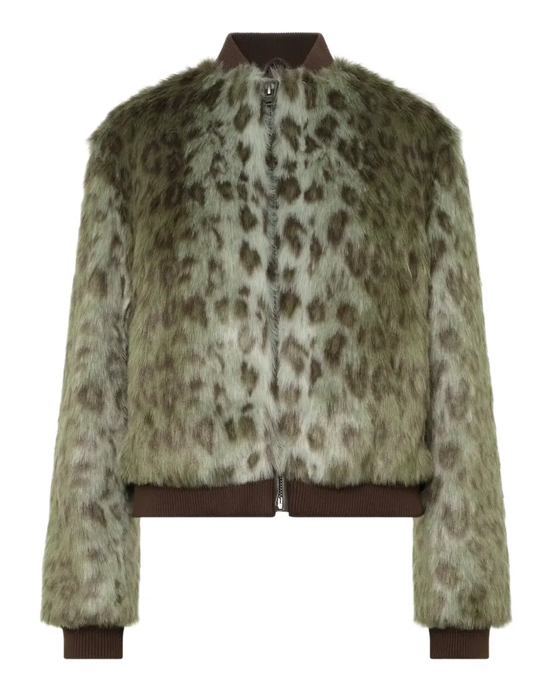 UNREAL FUR Foliage Jacke mit Animal-Print - Grün Grün