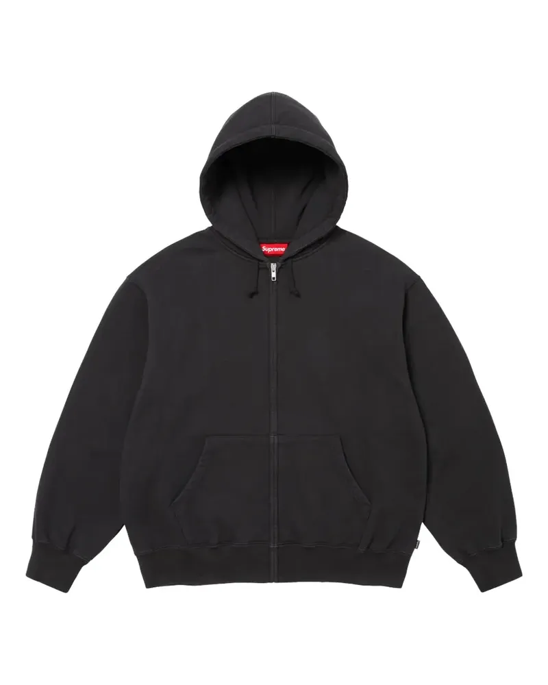 Supreme Being cut-out zip-up hoodie - Schwarz Schwarz