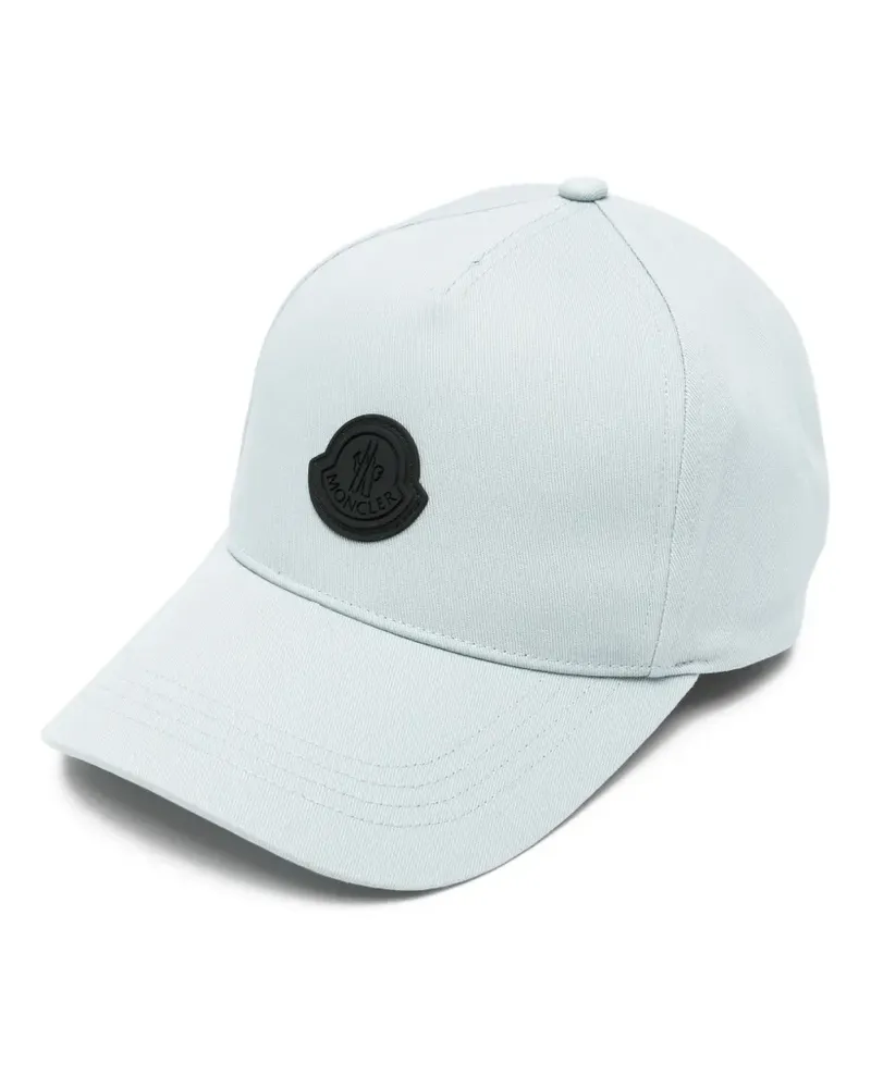 Moncler Kappe mit Logo-Patch - Blau Blau