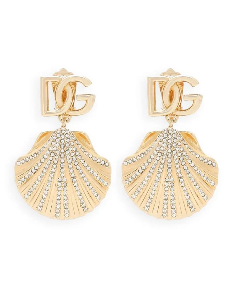 Dolce & Gabbana DG Muschel-Ohrclips - Gold Gold