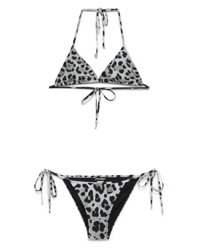 Dolce & Gabbana Bikini mit Leoparden-Print - Grau Grau