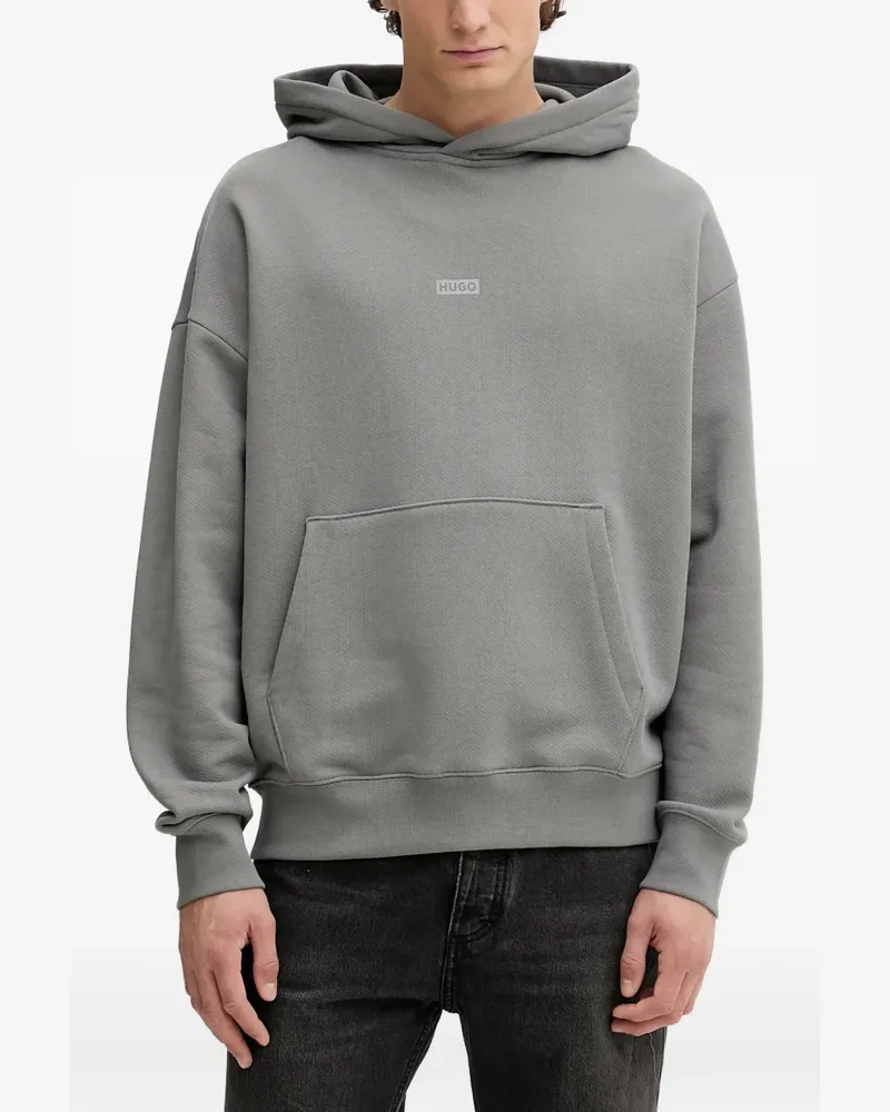 HUGO BOSS Hoodie mit Logo-Print - Grau Grau