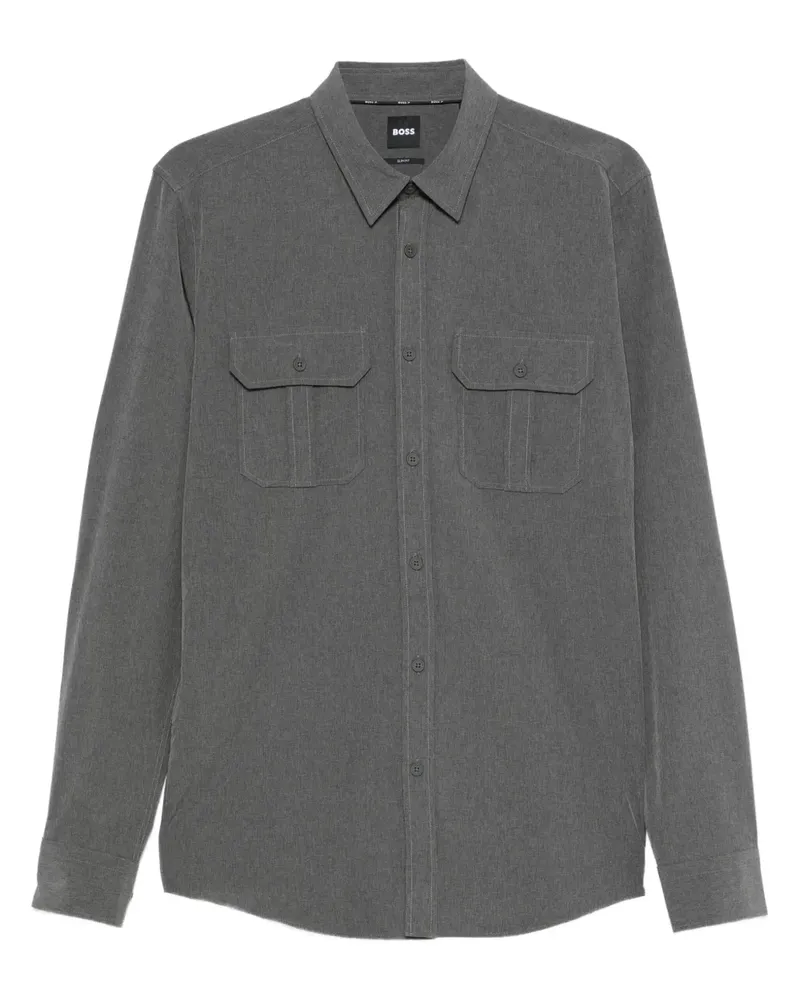 HUGO BOSS Hemd mit spitzem Kragen - Grau Grau