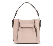 S 3D leather tote bag - Nude