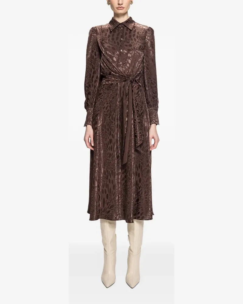 NISSA Midikleid mit Leopardenprint - Braun Braun