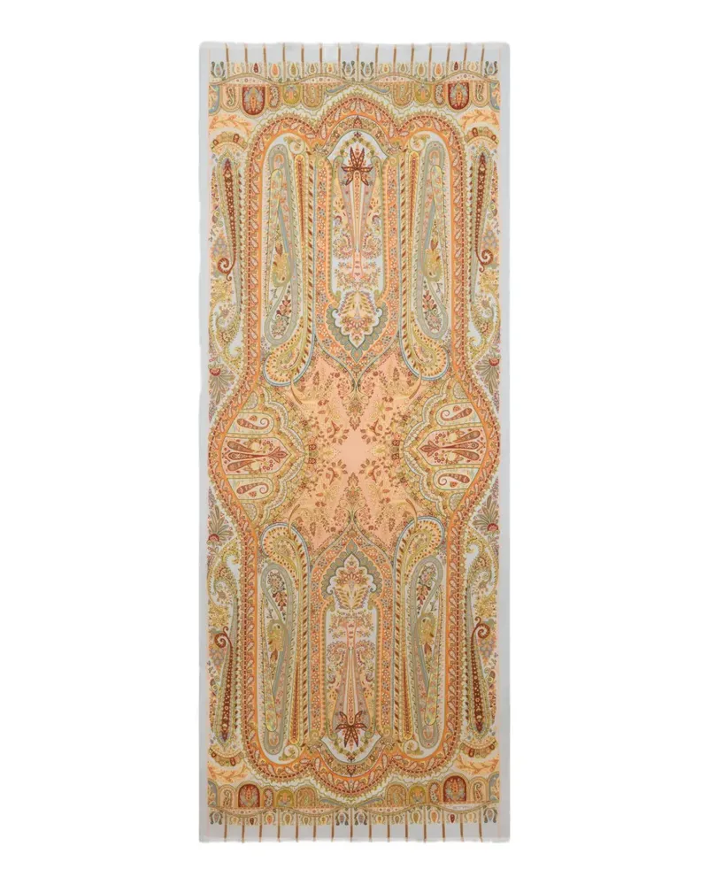 Etro floral-motif scarf - Nude Nude