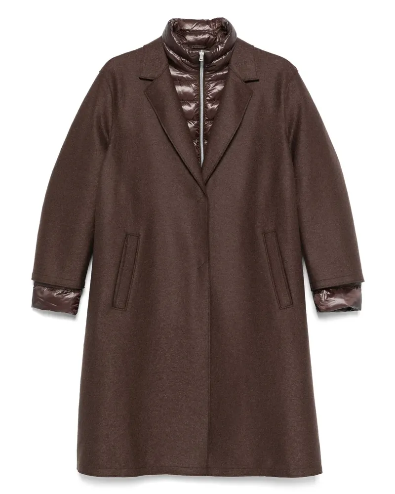 Herno Mantel im Layering-Look - Braun Braun