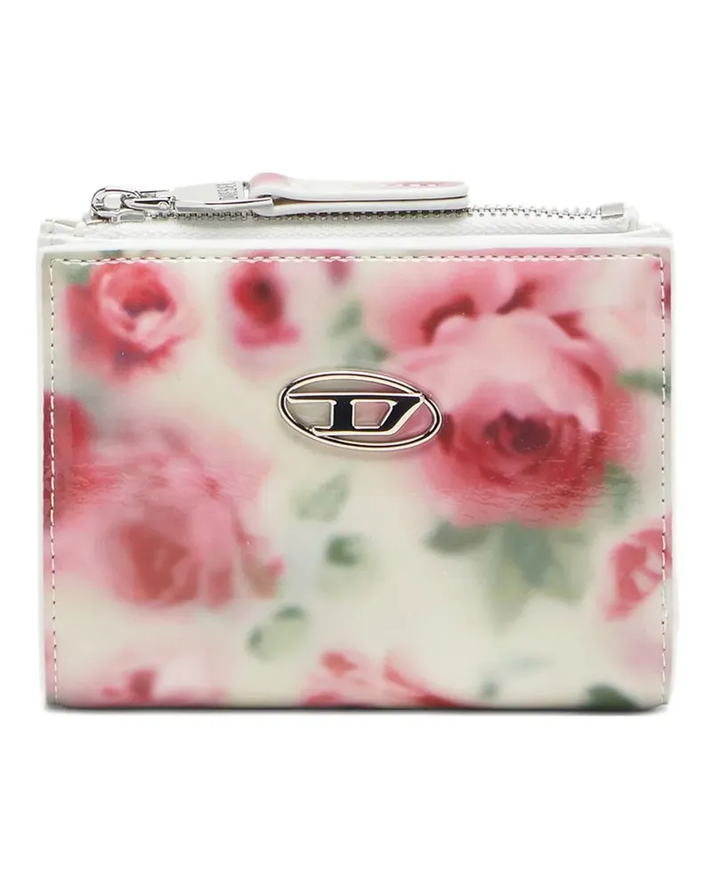 Diesel Portemonnaie mit Blumen-Print - Weiß Weiß