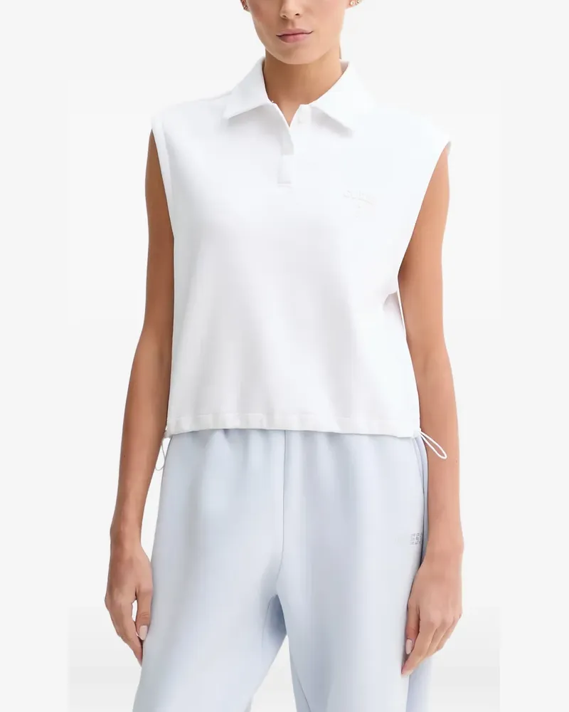 Guess drawstring-hem sleeveless polo shirt - Weiß Weiß