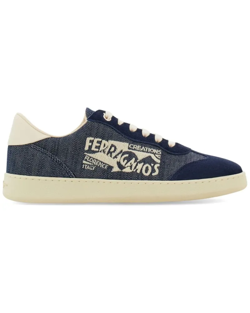 Ferragamo Sneakers mit Logo-Print Blau