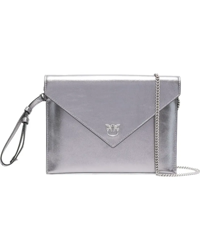 Pinko Kleine Clutch mit Klappe - Grau Grau