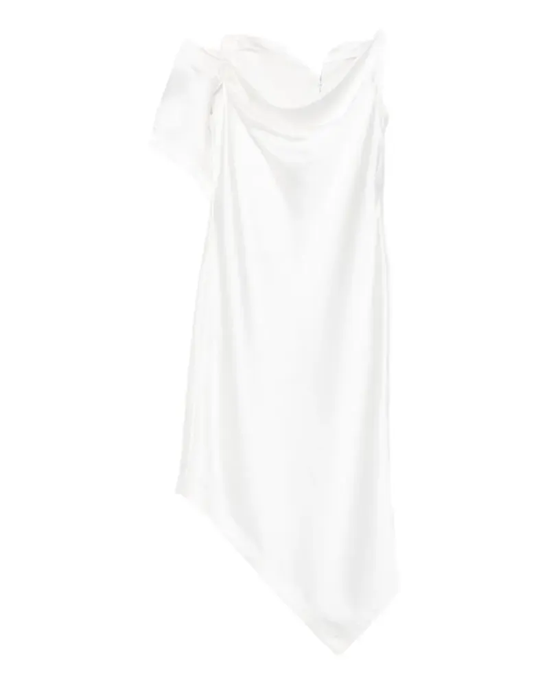 IRO Thiana asymmetric satin-finish midi dress - Weiß Weiß
