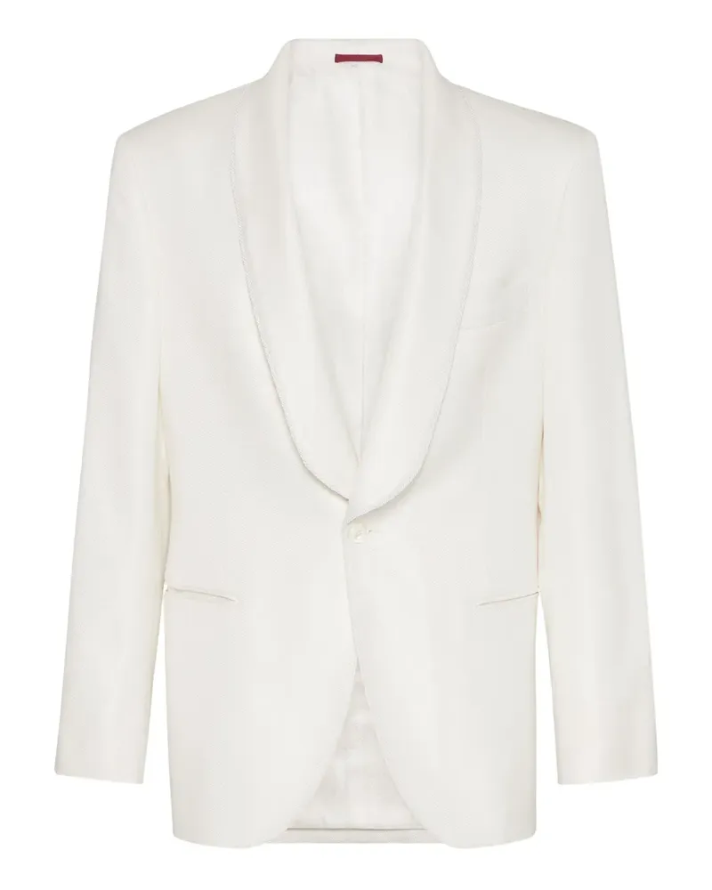 Brunello Cucinelli Smoking-Jacke - Weiß Weiß