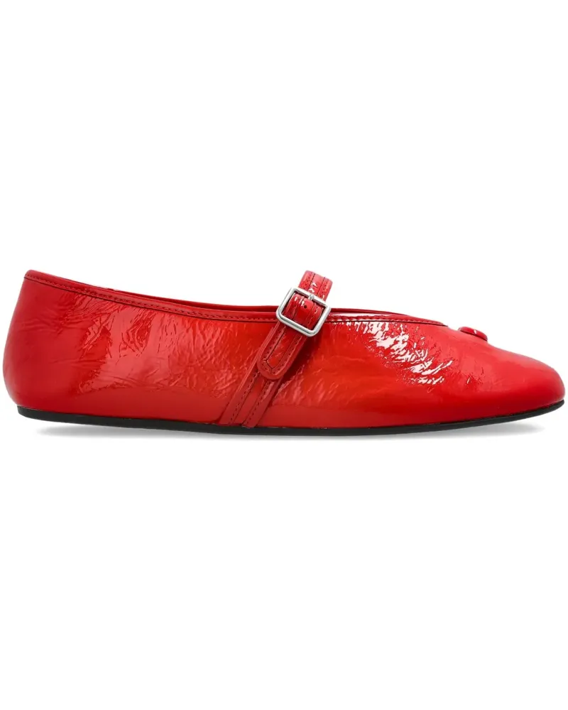 Coach Ballerinas aus Lackleder mit Schnallenriemen - Rot Rot