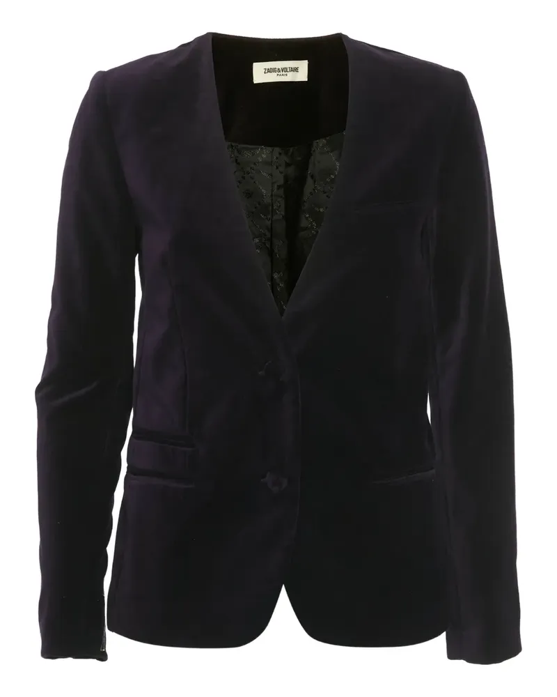 Zadig & Voltaire Vadim velvet embroidered blazer - Violett Violett